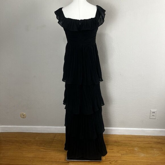 Lulus Always Remarkable Pleated Tiered Maxi Dress Off Shoulder NWOT - Picture 8 of 16